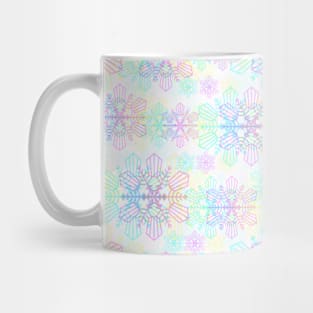 Christmas Snowflakes Glitch Mug